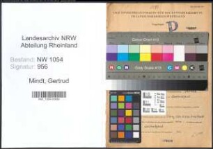 Entnazifizierung Gertrud Mindt , geb. 20.04.1921 ()