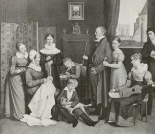 Die Familie Begas : Begas, Carl Joseph: Die Familie Begas. 1821. Öl auf Leinwand; 75 x 86 cm. Köln: Wallraf-Richartz-Museum-Fondation Corboud, WRM 1556