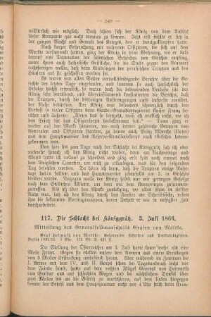 117. Die Schlacht bei Königgrätz. 3. Juli 1866.
