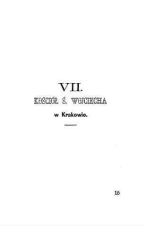 VII. Kościół ś. Wojciecha