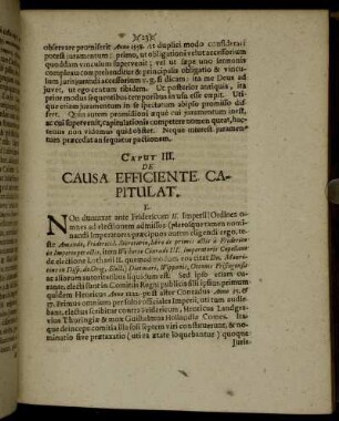 Caput III. De Causa Efficiente Capitulat.