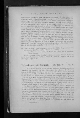 Verhandlungen mit Dänemark: - 1360 Jun. 26 - Jul. 19.