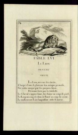 Fable LVI. Le Lion Devenu Vieux.