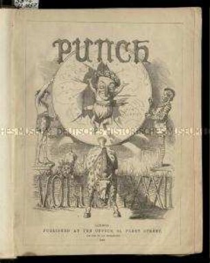 Satirische Zeitschrift "Punch oder The London Charivari. XXXII. Vol. 1857