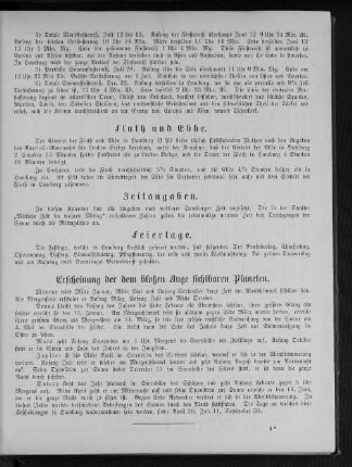 Erscheinung der dem bloßen Auge sichtbaren Planeten.