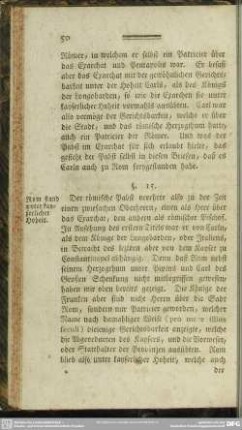 §15. Rom stand unter kayserlicher Hoheit