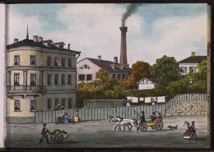 'An der oberen Christophstraße in Stuttgart' Aquarell