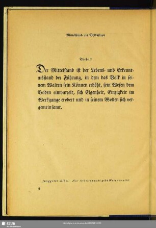 These 2: Mittelstand als Volksstand