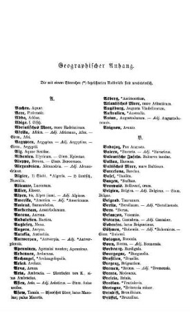 Geographischer Anhang