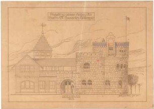 Billing, Hermann; Ettlingen, Rastatter Str. 165; Hausanbau Dr. Kassnitz - Seitenfassade (Ansicht)