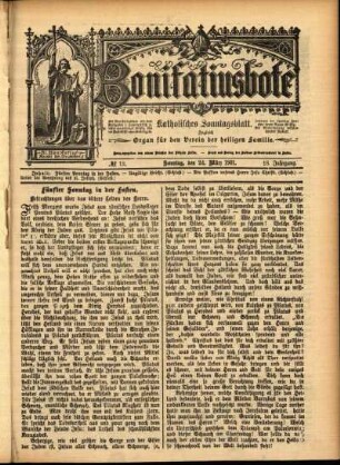 Erste Ausgabe vom Sonntag, den 24. März 1901.