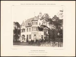 Villa Grunewald (S. Arons), Berlin-Grunewald: Ansicht (aus: Hermann Rückwardt, Villen-Neubauten der Umgebung von Berlin)