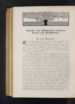 Geburts- und Wohnstätten deutscher Dichter und Komponisten