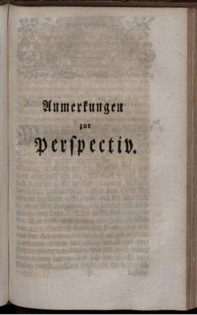 Anmerkungen zur Perspectiv.