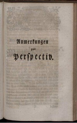Anmerkungen zur Perspectiv.