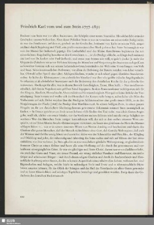 Friedrich Karl vom und zum Stein 1757-1831