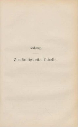 Anhang. Zuständigkeits-Tabelle