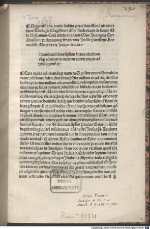 Oratio habita in die parasceve millesimo quadringentesimo septuagesimo septimo