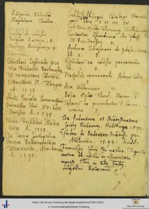 Bibliographische Notizen