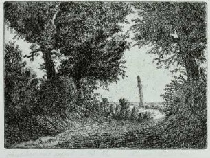Landschaft mit Pappel II