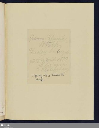 Nr. 119-122. Wirth, Johann Ulrich