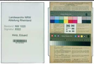 Entnazifizierung Eduard Hintz , geb. 10.10.1893 (Lehrer)
