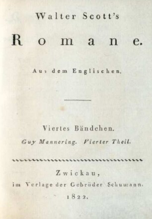 34,1: Walter Scott's Romane