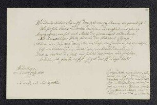 Georg Heinrich Moser. – Heidelberg, 23.08.1808