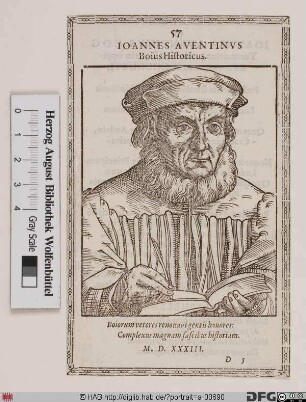 Bildnis Johannes Aventinus (eig. Turmair)