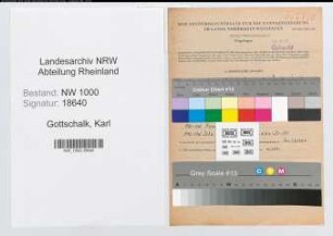 Entnazifizierung Karl Gottschalk, geb. 09.06.1901 (Vertreter)