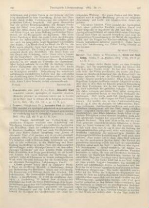 258-261 [Rezension] Dorner, August, Kirche und Reich Gottes