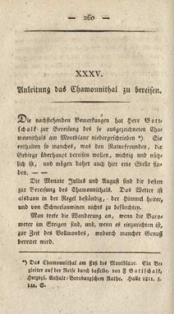 XXXV. Anleitung das Chamouinthal zu bereisen