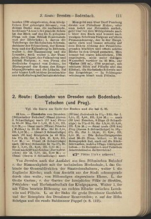 2. Route: Eisenbahn von Dresden nach Bodenbach-Tetschen (und Prag)