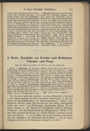 2. Route: Eisenbahn von Dresden nach Bodenbach-Tetschen (und Prag)