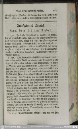 Fünfzehntes Capitel. Von dem hitzigen Fieber