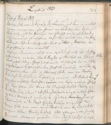 Tagebuch 1813 [bis 1814]