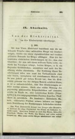 IX. Anschnitt. Von der Elektrizität