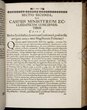 Casus I. - Casus VI.