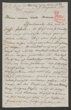 Brief an Marie von Bülow : 09.08.1894
