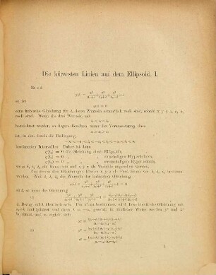 Die kürzesten Linien auf dem Ellipsoid, 1 = 1885/86