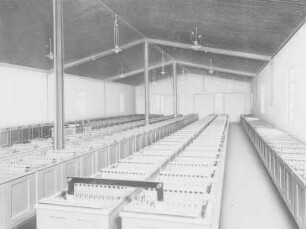 Große ortsfeste Akkumulatorenbatterie (Accumulatoren Fabrik AG) : Technikgeschichte | Elektrotechnik | Umwandlung und Fortleitung elektrischer Energien | Akkumulatoren