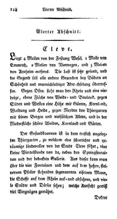 Vierter Abschnitt. Cleve.