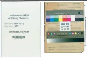 Entnazifizierung Heinrich Schneider , geb. 08.10.1913 ()