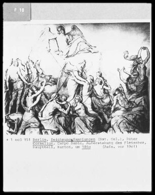 Kartons zu den Wandbildern der Fürstengruft (Campo santo) in Berlin — Die Nordwand (Die letzten Dinge) — Vierte Bildgruppe — Hauptbild : Die Auferstehung des Fleisches