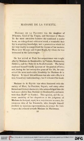 Madame de la Fayette