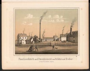Maschinenfabrik und Eisengiesserei von Schöne & Grosser in Neuschönfeld bei Leipzig