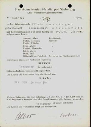 Wessinger, Wilhelm