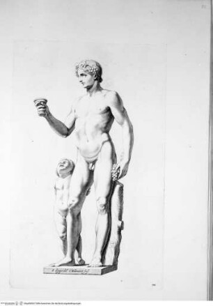 Galleria Giustiniana del marchese Vincenzo Giustiniani. 2 Bände., 1. Band, Tafel 70: Bacco con genio (nach der Antike)
