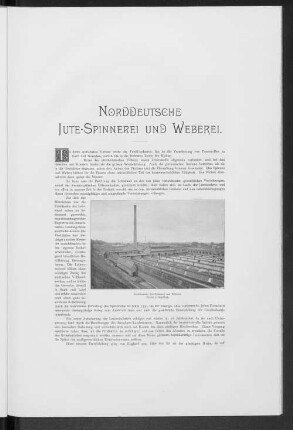 Norddeutsche Jute-Spinnerei und Weberei.
