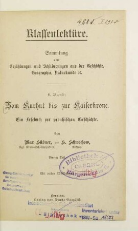 Vom Kurhut bis zur Kaiserkrone : ein Lesebuch zur preußischen Geschichte